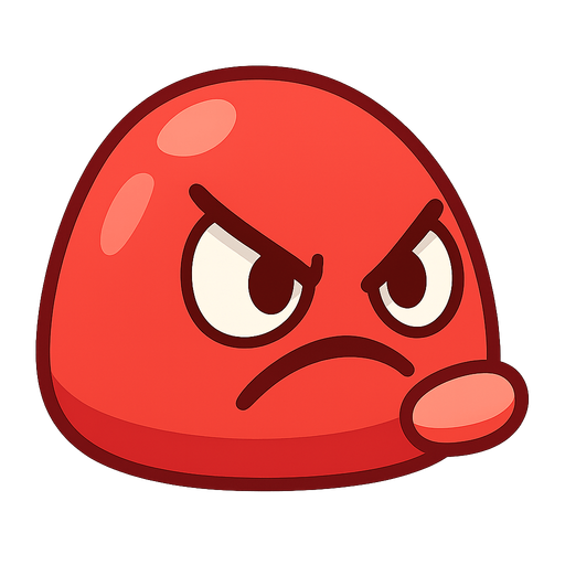 es saltarín como una gomita furiosa. No background. Transparent background. Blank background. No shadows. 2d. In-Game asset. flat