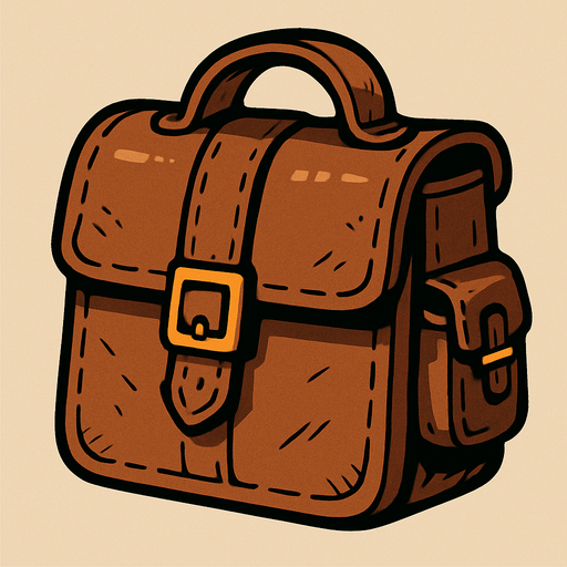 medieval envanter bag.
In-Game asset.  2d.  High contrast.  No shadows
