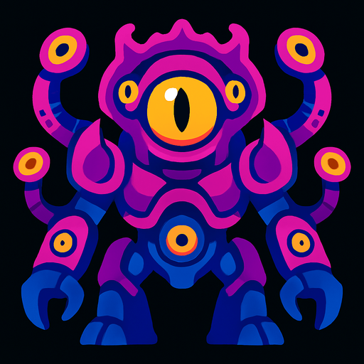 Boss espacial.
In-Game asset.  2d.  High contrast.  No shadows