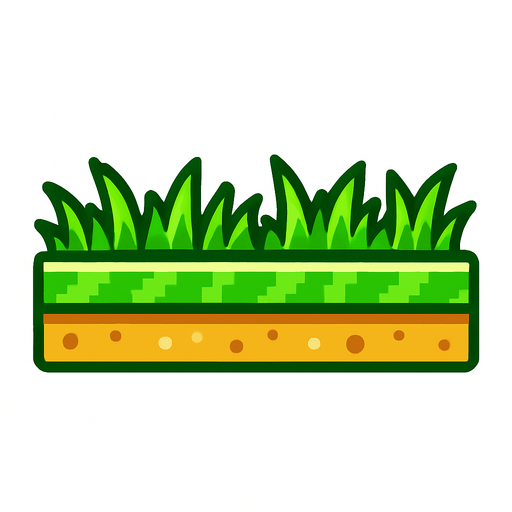 grass for a flappy bird game.
In-Game asset.  2d.  High contrast.  No shadows