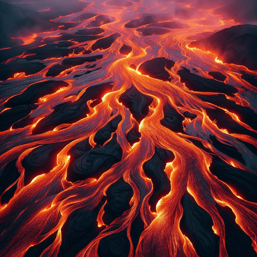 Lava texture, orange topdown gradient