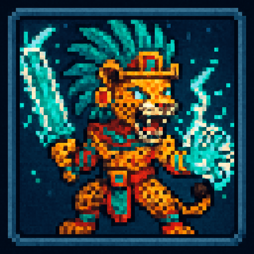 Creame un boton de este personaje extilo pixelar cuadrado