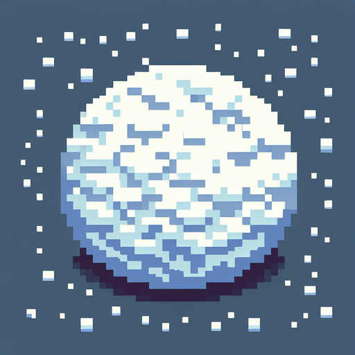snowy ground image pixalated Single Game Texture. In-Game asset. 2d. Blank background. High contrast. No shadows.