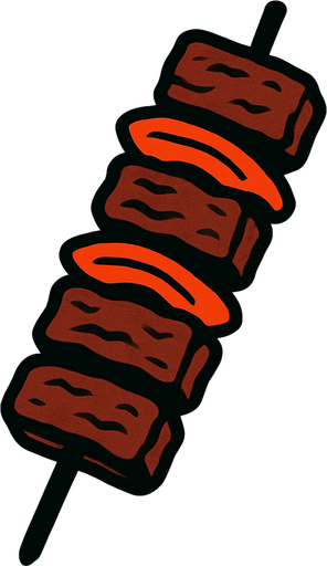 kebab.
In-Game asset.  2d.  High contrast.  No shadows