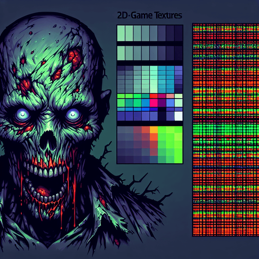 zombie.
Single Game Texture. In-Game asset. 2d. Blank background. High contrast. No shadows.