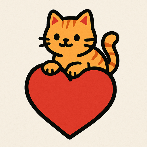 kedinin üzerini çıktığı bit kalp.
In-Game asset.  2d.  High contrast.  No shadows