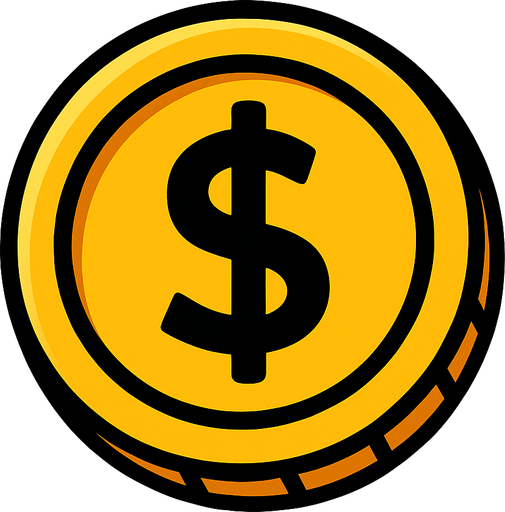 Coin.
In-Game asset.  2d.  High contrast.  No shadows