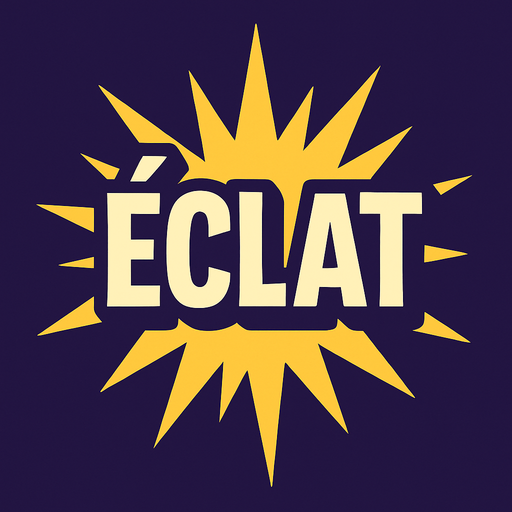 éclat.
In-Game asset.  2d.  High contrast.  No shadows