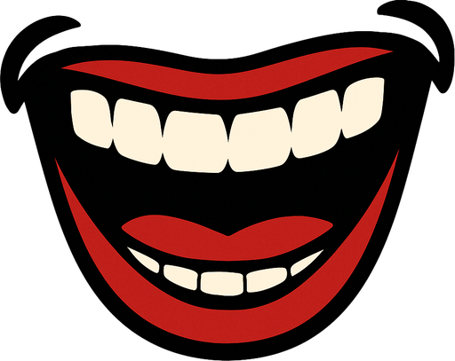 make a laughed mouth.
In-Game asset.  2d.  High contrast.  No shadows