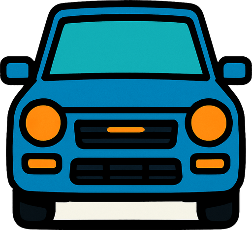 Car facing front.
In-Game asset.  2d.  High contrast.  No shadows