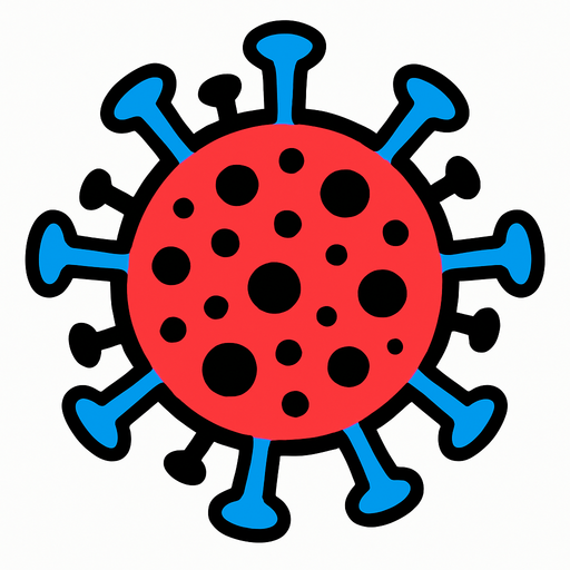 corona virus.
In-Game asset.  2d.  High contrast.  No shadows