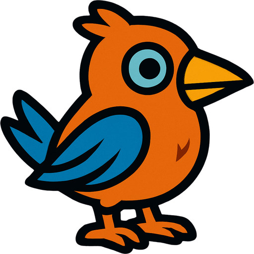 Bird.
In-Game asset.  2d.  High contrast.  No shadows