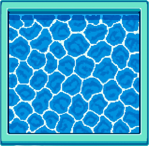 Dame una piscina, solo el afua con estilo 16 bits.
In-Game asset.  2d.  High contrast.  No shadows