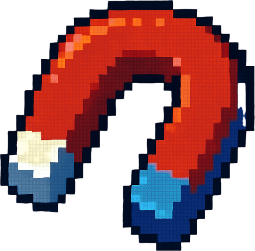 pixelart magnet
In-Game asset.  2d.  High contrast.  No shadows. Pixel art