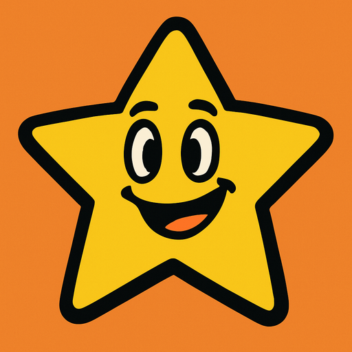 Estrella animada.
In-Game asset.  2d.  High contrast.  No shadows
