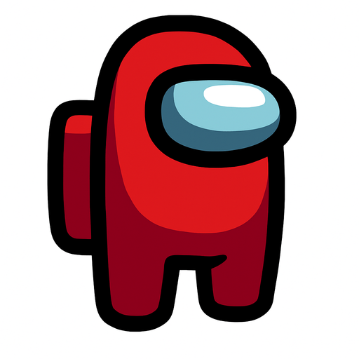 among us imposter.
In-Game asset.  2d.  High contrast.  No shadows