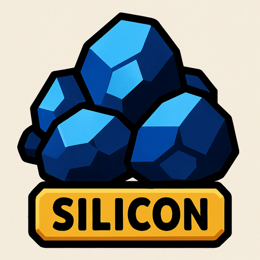 Silicon.
In-Game asset.  2d.  High contrast.  No shadows
