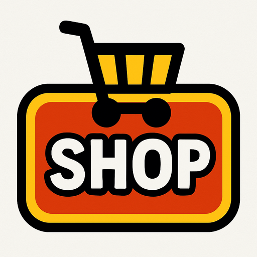 Shop button yap ama market sepeti şeklinde olsun.
In-Game asset.  2d.  High contrast.  No shadows