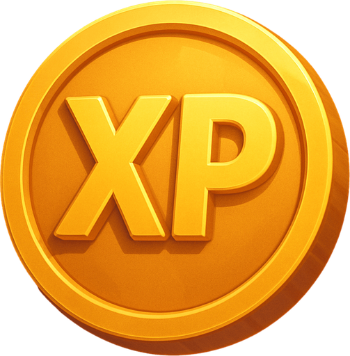 XP point only round, no writing on and around it
