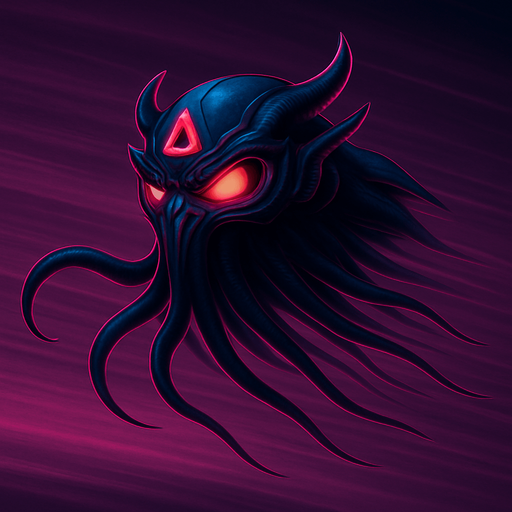 Suspended midair, flying fast, tentacles behind, fully in frame no edges cut off