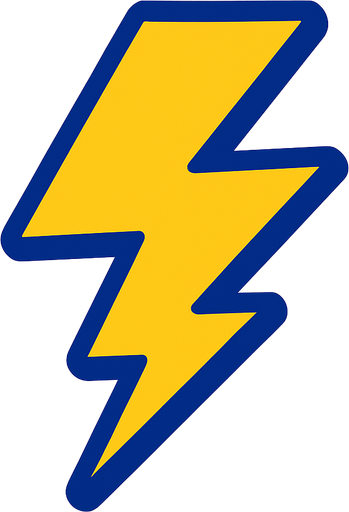 Thunder 2d game.
In-Game asset.  2d.  High contrast.  No shadows