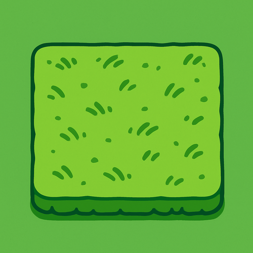 Full green ground.
In-Game asset.  2d.  High contrast.  No shadows