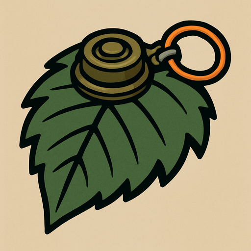 yaprak mayını.
In-Game asset.  2d.  High contrast.  No shadows