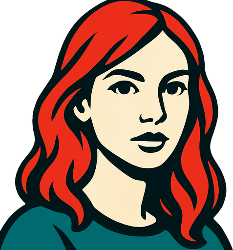 The woman's face is turned towards us.
In-Game asset.  2d.  High contrast.  No shadows