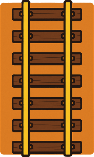 2d rail upside view.
In-Game asset.  2d.  High contrast.  No shadows