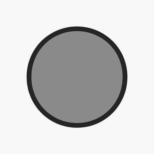 grey dot at the center medium size 2d no background.
In-Game asset.  2d.  High contrast.  No shadows