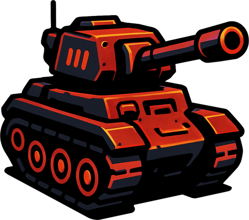 enemy tank.
In-Game asset.  2d.  High contrast.  No shadows