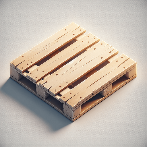 straigth zenith view square light wooden pallet.
Single Game Texture. In-Game asset. 2d. Blank background. High contrast. No shadows.