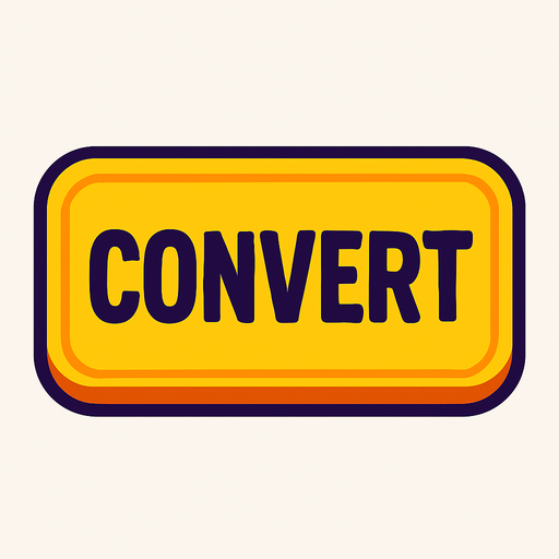 convert button.
In-Game asset.  2d.  High contrast.  No shadows