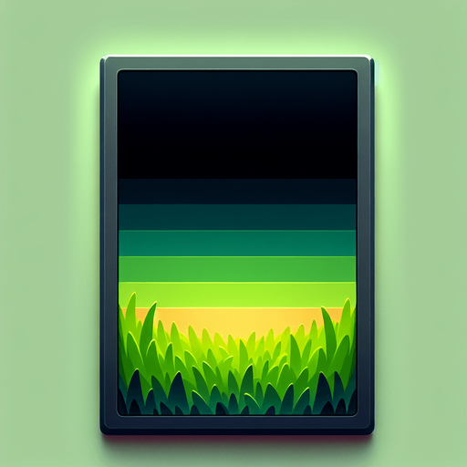 A rectangle graphic asset. Gradient from black to a warm grass green. The black is only at the top and most of the gradient is green. No border. Flat design. No UI. Single Game Texture. In-Game asset. 2d. Blank background. High contrast. No shadows..
Single Game Texture. In-Game asset. 2d. Blank background. High contrast. No shadows.