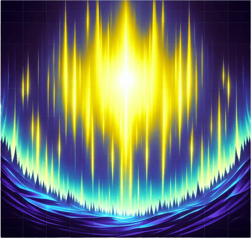 yellow bright aurora.
Single Game Texture.  In-Game asset.  2d.  Blank background.  High contrast.  No shadows