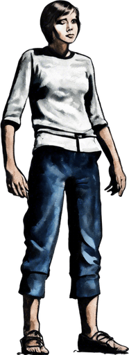 Girl wearing a skirt