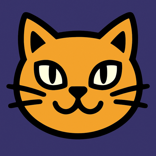 Face of a cat.
In-Game asset.  2d.  High contrast.  No shadows