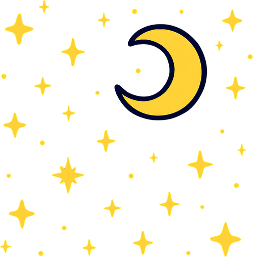 fond d'écran CIEL nocturne.
In-Game asset.  2d.  High contrast.  No shadows