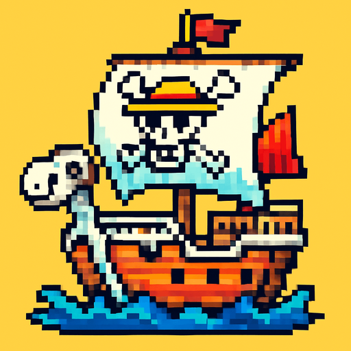 goin merri de pixeles.
In-Game asset.  2d.  High contrast.  No shadows