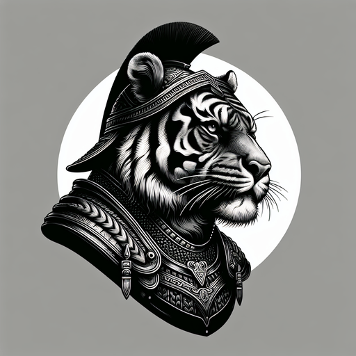 Great warrior tiger.
Single Game Texture. In-Game asset. 2d. Blank background. High contrast. No shadows.