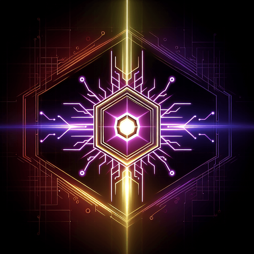 A central geometric core (perhaps hexagonal or a stylized CPU shape) glowing brightly with purple or yellow energy. Energy arcs or circuit patterns could be radiating outwards rapidly, indicating increased power output and speed. Maybe incorporate a subtle gear or fast-forward symbol..
Single Game Texture.  In-Game asset.  2d.  Blank background.  High contrast.  No shadows