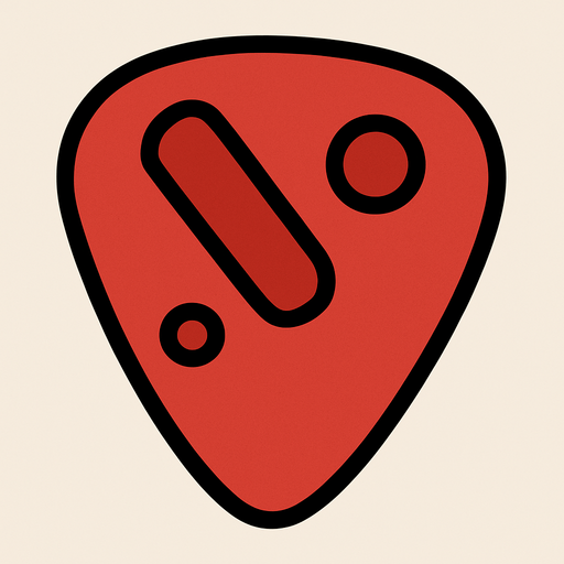 Kırmızı pastel renk gitar çalma aksesuarı.
In-Game asset.  2d.  High contrast.  No shadows