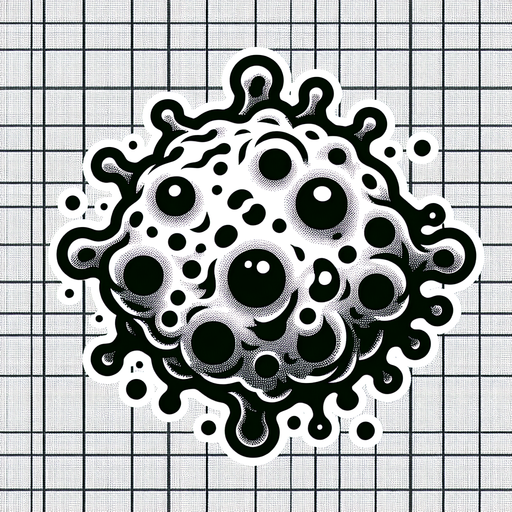 amoeba 
Single Game Texture. In-Game asset. 2d. Blank background. High contrast. No shadows.