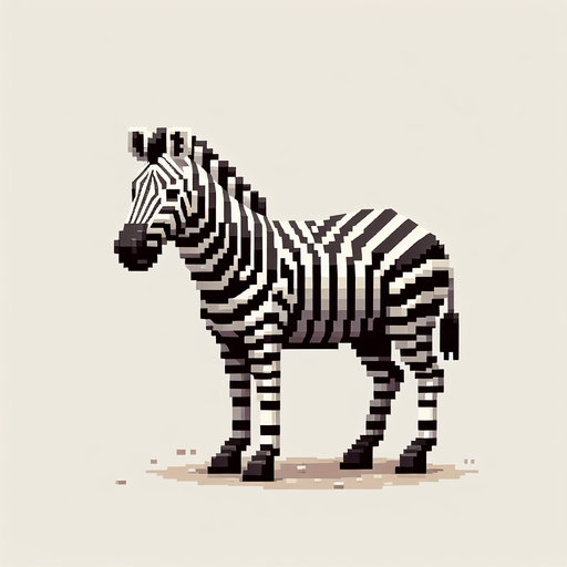 Zebra.
Single Game Texture.  In-Game asset.  2d.  Blank background.  No shadows