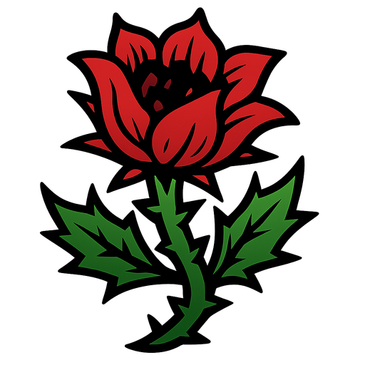 thorn flower.
In-Game asset.  2d.  High contrast.  No shadows