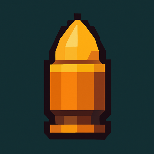 give me a low polly bullet look under.
In-Game asset.  2d.  High contrast.  No shadows