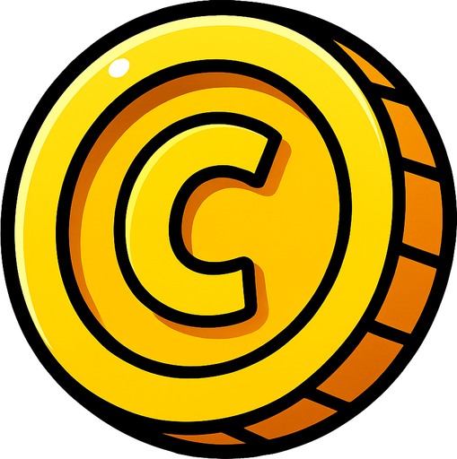 goldCoin.
In-Game asset.  2d.  High contrast.  No shadows