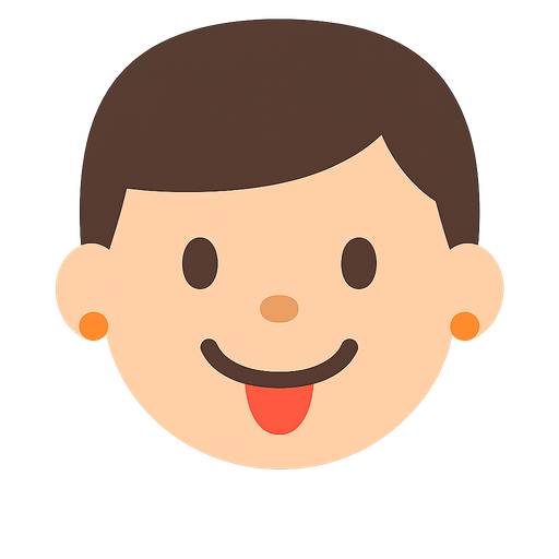 someone with a smiling face

. No background. Transparent background. Blank background. No shadows. 2d. In-Game asset. flat