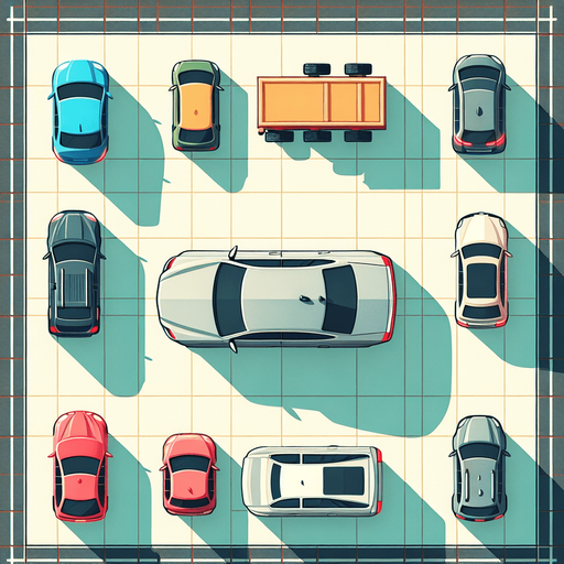 Car top view.
Single Game Texture.  In-Game asset.  2d.  Blank background.  High contrast.  No shadows