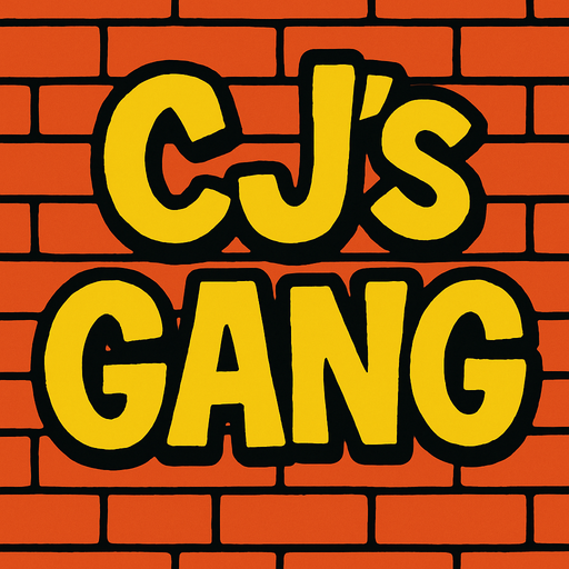 Tuğla duvar duvarda CJ's Gang yazacak.
In-Game asset.  2d.  High contrast.  No shadows